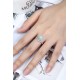 Ruif Jewelry Classic Design PT950  Platinum Ring 1.35ct Lab Grown Paraiba And 0.26ct Lab Grown Diamond Ring Wedding Bands