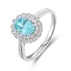 Ruif Jewelry Classic Design PT950 Platinum Ring 1.29ct Lab Grown Paraiba And 0.304ct Lab Grown Diamond Ring Wedding Bands Ruif Jewelry Classic Design PT950 Platinum Ring 1.29ct Lab Grown Paraiba And 0.304ct Lab Grown Diamond Ring Wedding Bands