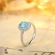 Ruif Jewelry Classic Design PT950 Platinum Ring 1.29ct Lab Grown Paraiba And 0.304ct Lab Grown Diamond Ring Wedding Bands Ruif Jewelry Classic Design PT950 Platinum Ring 1.29ct Lab Grown Paraiba And 0.304ct Lab Grown Diamond Ring Wedding Bands