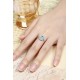 Ruif Jewelry Classic Design PT950 Platinum Ring 1.29ct Lab Grown Paraiba And 0.304ct Lab Grown Diamond Ring Wedding Bands Ruif Jewelry Classic Design PT950 Platinum Ring 1.29ct Lab Grown Paraiba And 0.304ct Lab Grown Diamond Ring Wedding Bands