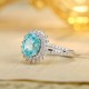 Ruif Jewelry Classic Design PT950 Platinum Ring 2.92ct Lab Grown Paraiba And 0.62ct Lab Grown Diamond Ring Wedding Bands Ruif Jewelry Classic Design PT950 Platinum Ring 2.92ct Lab Grown Paraiba And 0.62ct Lab Grown Diamond Ring Wedding Bands