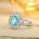 Ruif Jewelry Classic Design PT950 Platinum Ring 2.25ct Lab Grown Paraiba And 0.664ct Lab Grown Diamond Ring Wedding Bands Ruif Jewelry Classic Design PT950 Platinum Ring 2.25ct Lab Grown Paraiba And 0.664ct Lab Grown Diamond Ring Wedding Bands