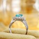 Ruif Jewelry Classic Design PT950 Platinum Ring 2.25ct Lab Grown Paraiba And 0.664ct Lab Grown Diamond Ring Wedding Bands Ruif Jewelry Classic Design PT950 Platinum Ring 2.25ct Lab Grown Paraiba And 0.664ct Lab Grown Diamond Ring Wedding Bands
