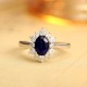 Ruif Jewelry Classic Design PT950 Platinum 1.11ct Lab Grown Sapphire And 0.435ct Lab Grown Diamond Ring Wedding Bands Ruif Jewelry Classic Design PT950 Platinum 1.11ct Lab Grown Sapphire And 0.435ct Lab Grown Diamond Ring Wedding Bands
