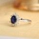 Ruif Jewelry Classic Design PT950 Platinum 1.11ct Lab Grown Sapphire And 0.435ct Lab Grown Diamond Ring Wedding Bands Ruif Jewelry Classic Design PT950 Platinum 1.11ct Lab Grown Sapphire And 0.435ct Lab Grown Diamond Ring Wedding Bands