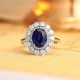 Ruif Jewelry Classic Design PT950 Platinum 2.67ct Lab Grown Sapphire And 1.12ct Lab Grown Diamond Ring Wedding Bands Ruif Jewelry Classic Design PT950 Platinum 2.67ct Lab Grown Sapphire And 1.12ct Lab Grown Diamond Ring Wedding Bands