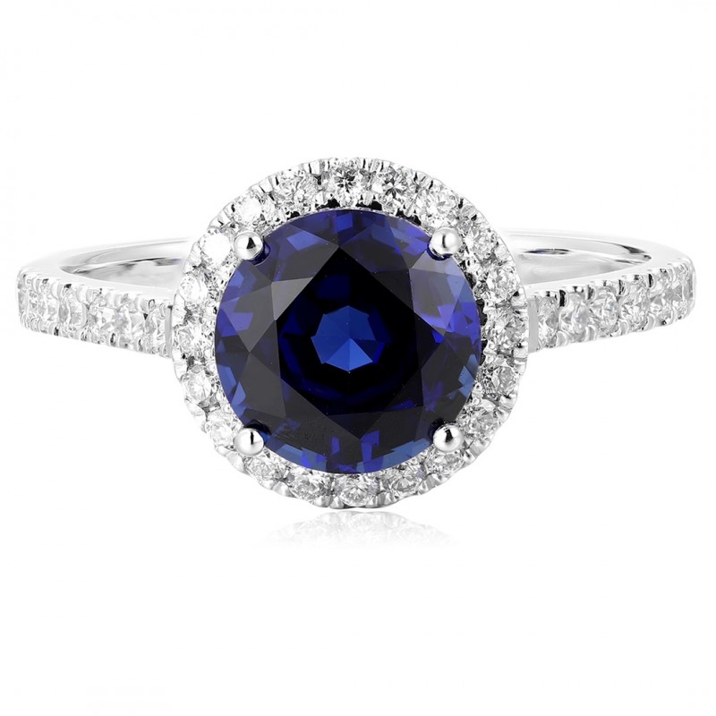 Ruif Jewelry Classic Design PT950 Platinum 3.02ct Lab Grown Sapphire And 0.42ct Lab Grown Diamond Ring Wedding Bands Ruif Jewelry Classic Design PT950 Platinum 3.02ct Lab Grown Sapphire And 0.42ct Lab Grown Diamond Ring Wedding Bands