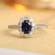Ruif Jewelry Classic Design PT950 Platinum 1.05ct Lab Grown Sapphire And 0.54ct Lab Grown Diamond Ring Wedding Bands Ruif Jewelry Classic Design PT950 Platinum 1.05ct Lab Grown Sapphire And 0.54ct Lab Grown Diamond Ring Wedding Bands