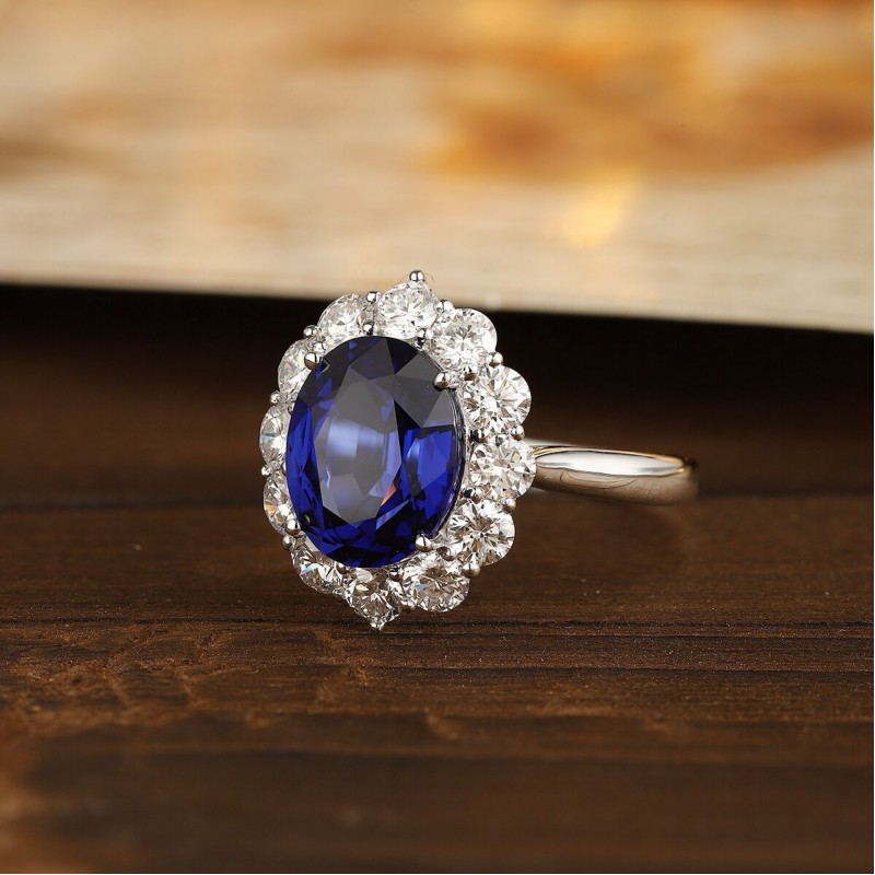 Ruif Jewelry Classic Design PT950 Platinum 3.69ct Lab Grown Sapphire And 1.097ct Lab Grown Diamond Ring Wedding Bands Ruif Jewelry Classic Design PT950 Platinum 3.69ct Lab Grown Sapphire And 1.097ct Lab Grown Diamond Ring Wedding Bands