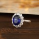 Ruif Jewelry Classic Design PT950 Platinum 3.69ct Lab Grown Sapphire And 1.097ct Lab Grown Diamond Ring Wedding Bands Ruif Jewelry Classic Design PT950 Platinum 3.69ct Lab Grown Sapphire And 1.097ct Lab Grown Diamond Ring Wedding Bands