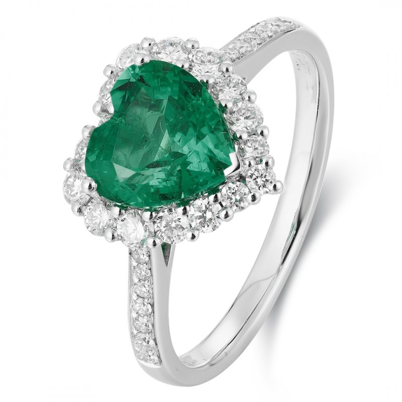 Ruif Jewelry Classic Design PT950 Platinum Ring 1.26ct Lab Grown Emerald and 0.40ct Lab Grown Diamond Ring Gemstone Jewelry Ruif Jewelry Classic Design PT950 Platinum Ring 1.26ct Lab Grown Emerald and 0.40ct Lab Grown Diamond Ring Gemstone Jewelry