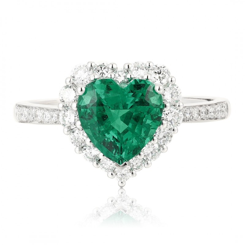 Ruif Jewelry Classic Design PT950 Platinum Ring 1.26ct Lab Grown Emerald and 0.40ct Lab Grown Diamond Ring Gemstone Jewelry Ruif Jewelry Classic Design PT950 Platinum Ring 1.26ct Lab Grown Emerald and 0.40ct Lab Grown Diamond Ring Gemstone Jewelry