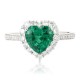 Ruif Jewelry Classic Design PT950 Platinum Ring 1.26ct Lab Grown Emerald and 0.40ct Lab Grown Diamond Ring Gemstone Jewelry Ruif Jewelry Classic Design PT950 Platinum Ring 1.26ct Lab Grown Emerald and 0.40ct Lab Grown Diamond Ring Gemstone Jewelry