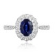 Ruif Jewelry Classic Design PT950 Platinum 1.08ct Lab Grown Sapphire And 0.304ct Lab Grown Diamond Ring Wedding Bands Ruif Jewelry Classic Design PT950 Platinum 1.08ct Lab Grown Sapphire And 0.304ct Lab Grown Diamond Ring Wedding Bands