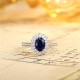 Ruif Jewelry Classic Design PT950 Platinum 1.08ct Lab Grown Sapphire And 0.304ct Lab Grown Diamond Ring Wedding Bands Ruif Jewelry Classic Design PT950 Platinum 1.08ct Lab Grown Sapphire And 0.304ct Lab Grown Diamond Ring Wedding Bands