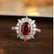 Ruif Jewelry Classic Design PT950 Platinum 1.76ct Lab Grown Ruby And 0.915ct Lab Grown Diamond Ring Wedding Bands Ruif Jewelry Classic Design PT950 Platinum 1.76ct Lab Grown Ruby And 0.915ct Lab Grown Diamond Ring Wedding Bands