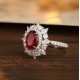 Ruif Jewelry Classic Design PT950 Platinum 1.76ct Lab Grown Ruby And 0.915ct Lab Grown Diamond Ring Wedding Bands Ruif Jewelry Classic Design PT950 Platinum 1.76ct Lab Grown Ruby And 0.915ct Lab Grown Diamond Ring Wedding Bands