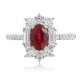 Ruif Jewelry Classic Design PT950 Platinum 1.08ct Lab Grown Ruby And 0.715ct Lab Grown Diamond Ring Wedding Bands Ruif Jewelry Classic Design PT950 Platinum 1.08ct Lab Grown Ruby And 0.715ct Lab Grown Diamond Ring Wedding Bands
