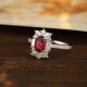Ruif Jewelry Classic Design PT950 Platinum 1.08ct Lab Grown Ruby And 0.715ct Lab Grown Diamond Ring Wedding Bands Ruif Jewelry Classic Design PT950 Platinum 1.08ct Lab Grown Ruby And 0.715ct Lab Grown Diamond Ring Wedding Bands