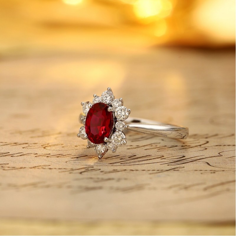 Ruif Jewelry Classic Design PT950 Platinum 1.07ct Lab Grown Ruby And 0.43ct Lab Grown Diamond Ring Wedding Bands Ruif Jewelry Classic Design PT950 Platinum 1.07ct Lab Grown Ruby And 0.43ct Lab Grown Diamond Ring Wedding Bands