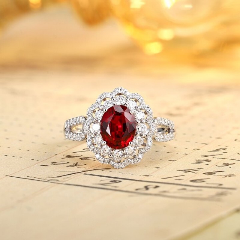 Ruif Jewelry Classic Design PT950 Platinum 1.61ct Lab Grown Ruby And 0.67ct Lab Grown Diamond Ring Wedding Bands Ruif Jewelry Classic Design PT950 Platinum 1.61ct Lab Grown Ruby And 0.67ct Lab Grown Diamond Ring Wedding Bands