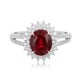 Ruif Jewelry Classic Design PT950 Platinum 2.17ct Lab Grown Ruby And 0.615ct Lab Grown Diamond Ring Wedding Bands Ruif Jewelry Classic Design PT950 Platinum 2.17ct Lab Grown Ruby And 0.615ct Lab Grown Diamond Ring Wedding Bands