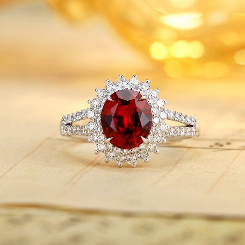 Ruif Jewelry Classic Design PT950 Platinum 2.17ct Lab Grown Ruby And 0.615ct Lab Grown Diamond Ring Wedding Bands Ruif Jewelry Classic Design PT950 Platinum 2.17ct Lab Grown Ruby And 0.615ct Lab Grown Diamond Ring Wedding Bands