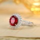 Ruif Jewelry Classic Design PT950 Platinum 2.17ct Lab Grown Ruby And 0.615ct Lab Grown Diamond Ring Wedding Bands Ruif Jewelry Classic Design PT950 Platinum 2.17ct Lab Grown Ruby And 0.615ct Lab Grown Diamond Ring Wedding Bands