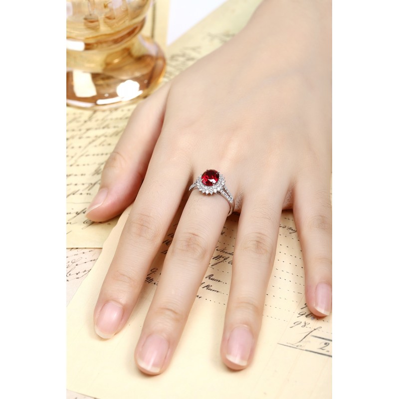 Ruif Jewelry Classic Design PT950 Platinum 2.17ct Lab Grown Ruby And 0.615ct Lab Grown Diamond Ring Wedding Bands Ruif Jewelry Classic Design PT950 Platinum 2.17ct Lab Grown Ruby And 0.615ct Lab Grown Diamond Ring Wedding Bands