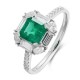 Ruif Jewelry Classic Design PT950 Platinum Ring 1.04ct Lab Grown Emerald and 0.75ct Lab Grown Diamond Ring Gemstone Jewelry Ruif Jewelry Classic Design PT950 Platinum Ring 1.04ct Lab Grown Emerald and 0.75ct Lab Grown Diamond Ring Gemstone Jewelry