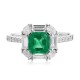 Ruif Jewelry Classic Design PT950 Platinum Ring 1.04ct Lab Grown Emerald and 0.75ct Lab Grown Diamond Ring Gemstone Jewelry Ruif Jewelry Classic Design PT950 Platinum Ring 1.04ct Lab Grown Emerald and 0.75ct Lab Grown Diamond Ring Gemstone Jewelry