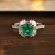 Ruif Jewelry Classic Design PT950 Platinum Ring 1.04ct Lab Grown Emerald and 0.75ct Lab Grown Diamond Ring Gemstone Jewelry Ruif Jewelry Classic Design PT950 Platinum Ring 1.04ct Lab Grown Emerald and 0.75ct Lab Grown Diamond Ring Gemstone Jewelry