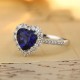 Ruif Jewelry Classic Design PT950 Platinum 1.26ct Lab Grown Sapphire And 0.433ct Lab Grown Diamond Ring Wedding Bands Ruif Jewelry Classic Design PT950 Platinum 1.26ct Lab Grown Sapphire And 0.433ct Lab Grown Diamond Ring Wedding Bands