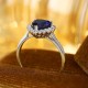 Ruif Jewelry Classic Design PT950 Platinum 1.26ct Lab Grown Sapphire And 0.433ct Lab Grown Diamond Ring Wedding Bands Ruif Jewelry Classic Design PT950 Platinum 1.26ct Lab Grown Sapphire And 0.433ct Lab Grown Diamond Ring Wedding Bands