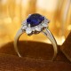 Ruif Jewelry Classic Design PT950 Platinum 2.95ct Lab Grown Sapphire And 0.671ct Lab Grown Diamond Ring Wedding Bands Ruif Jewelry Classic Design PT950 Platinum 2.95ct Lab Grown Sapphire And 0.671ct Lab Grown Diamond Ring Wedding Bands