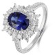 Ruif Jewelry Classic Design PT950 Platinum 1.77ct Lab Grown Sapphire And 0.8875ct Lab Grown Diamond Ring Wedding Bands