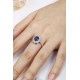 Ruif Jewelry Classic Design PT950 Platinum 1.77ct Lab Grown Sapphire And 0.8875ct Lab Grown Diamond Ring Wedding Bands
