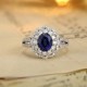 Ruif Jewelry Classic Design PT950 Platinum 1.61ct Lab Grown Sapphire And 0.664ct Lab Grown Diamond Ring Wedding Bands Ruif Jewelry Classic Design PT950 Platinum 1.61ct Lab Grown Sapphire And 0.664ct Lab Grown Diamond Ring Wedding Bands