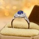 Ruif Jewelry Classic Design PT950 Platinum 1.61ct Lab Grown Sapphire And 0.664ct Lab Grown Diamond Ring Wedding Bands Ruif Jewelry Classic Design PT950 Platinum 1.61ct Lab Grown Sapphire And 0.664ct Lab Grown Diamond Ring Wedding Bands