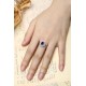 Ruif Jewelry Classic Design PT950 Platinum 1.61ct Lab Grown Sapphire And 0.664ct Lab Grown Diamond Ring Wedding Bands Ruif Jewelry Classic Design PT950 Platinum 1.61ct Lab Grown Sapphire And 0.664ct Lab Grown Diamond Ring Wedding Bands