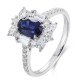 Ruif Jewelry Classic Design PT950 Platinum 0.73ct Lab Grown Sapphire And 0.69ct Lab Grown Diamond Ring Wedding Bands