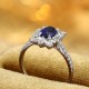 Ruif Jewelry Classic Design PT950 Platinum 0.73ct Lab Grown Sapphire And 0.69ct Lab Grown Diamond Ring Wedding Bands