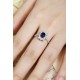 Ruif Jewelry Classic Design PT950 Platinum 0.73ct Lab Grown Sapphire And 0.69ct Lab Grown Diamond Ring Wedding Bands