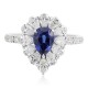 Ruif Jewelry Classic Design PT950 Platinum 0.89ct Lab Grown Sapphire And 1.17ct Lab Grown Diamond Ring Wedding Bands