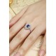 Ruif Jewelry Classic Design PT950 Platinum 0.89ct Lab Grown Sapphire And 1.17ct Lab Grown Diamond Ring Wedding Bands