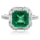 Ruif Jewelry Classic Design PT950 Platinum Ring 2.62ct Lab Grown Emerald and 0.87ct Lab Grown Diamond Ring Gemstone Jewelry Ruif Jewelry Classic Design PT950 Platinum Ring 2.62ct Lab Grown Emerald and 0.87ct Lab Grown Diamond Ring Gemstone Jewelry