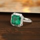 Ruif Jewelry Classic Design PT950 Platinum Ring 2.62ct Lab Grown Emerald and 0.87ct Lab Grown Diamond Ring Gemstone Jewelry Ruif Jewelry Classic Design PT950 Platinum Ring 2.62ct Lab Grown Emerald and 0.87ct Lab Grown Diamond Ring Gemstone Jewelry