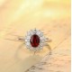 Ruif Jewelry Classic Design PT950 Platinum 0.9ct Lab Grown Ruby And 0.937ct Lab Grown Diamond Ring Wedding Bands