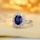 Ruif Jewelry Classic Design PT950 Platinum 2.72ct Lab Grown Sapphire And 0.93ct Lab Grown Diamond Ring Wedding Bands Ruif Jewelry Classic Design PT950 Platinum 2.72ct Lab Grown Sapphire And 0.93ct Lab Grown Diamond Ring Wedding Bands
