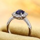 Ruif Jewelry Classic Design PT950 Platinum 2.72ct Lab Grown Sapphire And 0.93ct Lab Grown Diamond Ring Wedding Bands Ruif Jewelry Classic Design PT950 Platinum 2.72ct Lab Grown Sapphire And 0.93ct Lab Grown Diamond Ring Wedding Bands